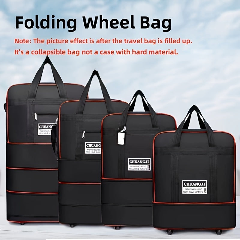 Expandable Large Capacity Rolling Travel Bag