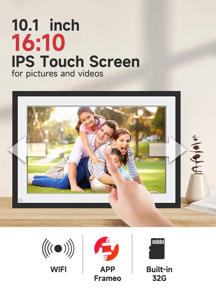 10.1 Inch WiFi Smart Digital Picture Frame - 1280 * 800IPS HD Cloud