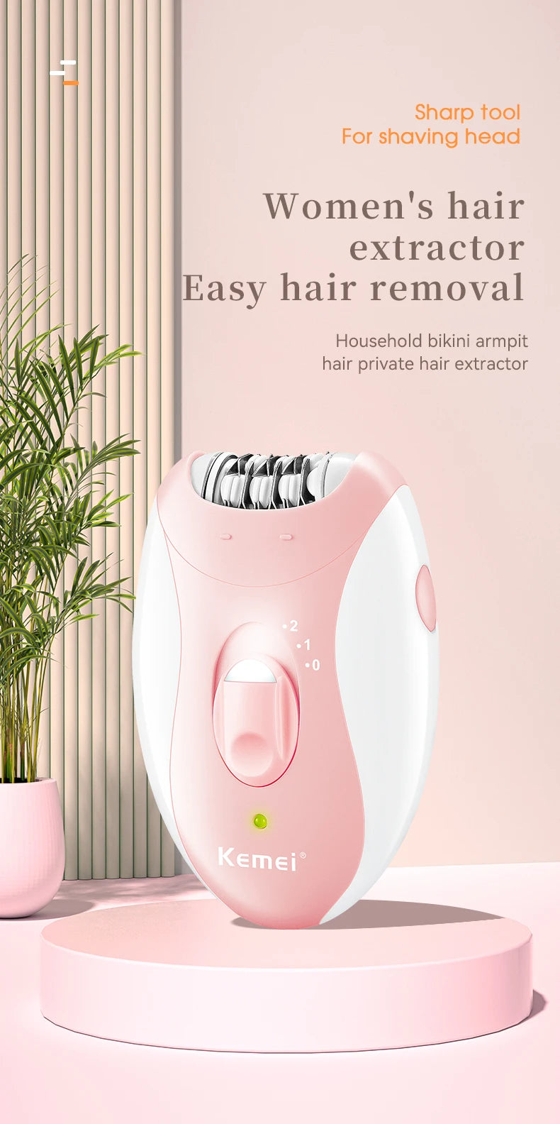 Rechargeable Women Epilator Electric Hair Remover